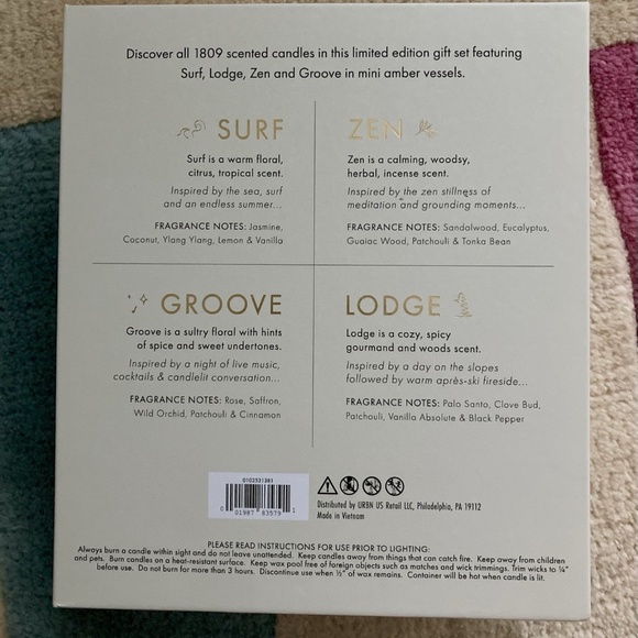 Free People 1809 Mini Candle Set Zen Surf Lodge Groove Clean Holliday Gift - Picture 3 of 3